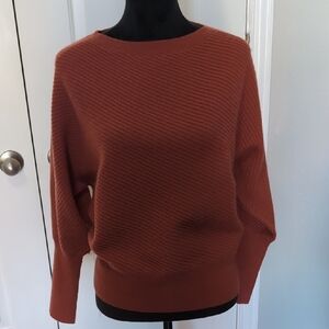 Garnet Hill Women's Terracotta Crew Neck Sweater